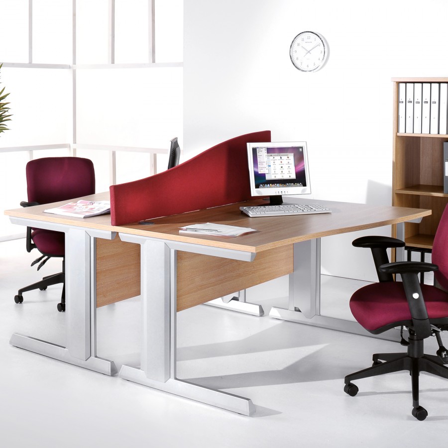 Vivo Cable Managed Wave Office Desk